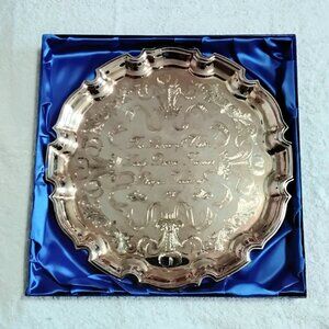 Vintage 1981 Royal Wedding Silver Plated Service Tray by Cavalier Tableware!!